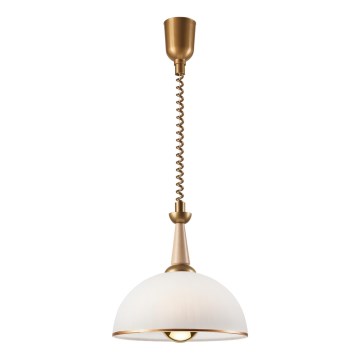 Udtrækslampe CHIARA 1xE27/60W/230V beige/bøg