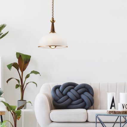 Udtrækslampe CHIARA 1xE27/60W/230V brun/bøg