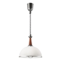 Udtrækslampe CHIARA 1xE27/60W/230V sølv/brun/bøg