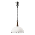 Udtræksloftlampe CHIARA 1xE27/60W/230V sølv/mørkebrun/bøg
