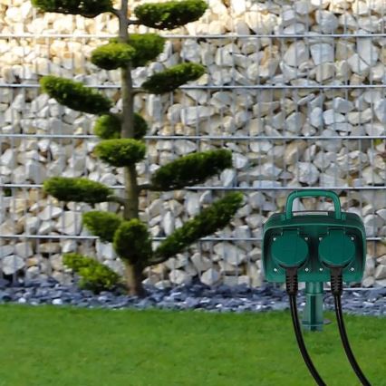 Udvendig stikkontaktsøjle SCHUKO 4Z 230V IP44