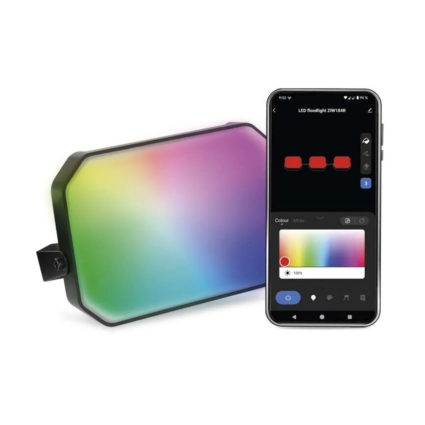 LED RGBIC udendørs projektør dæmpbar GoSmart - forlængerdel LED/4W/230V 3000-6500K IP65 Wi-Fi Tuya