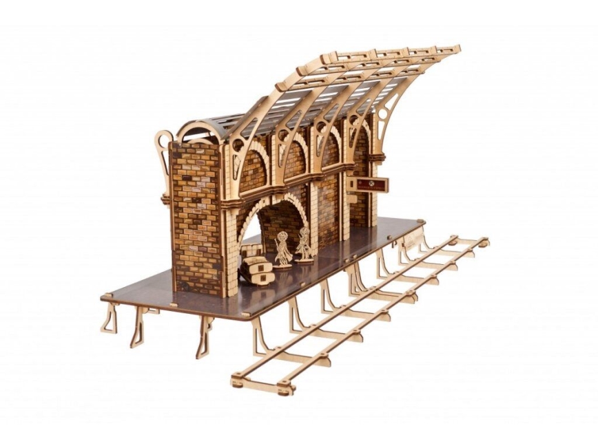 Ugears - 3D 3D-puslespil i træ Harry Potter togplatform