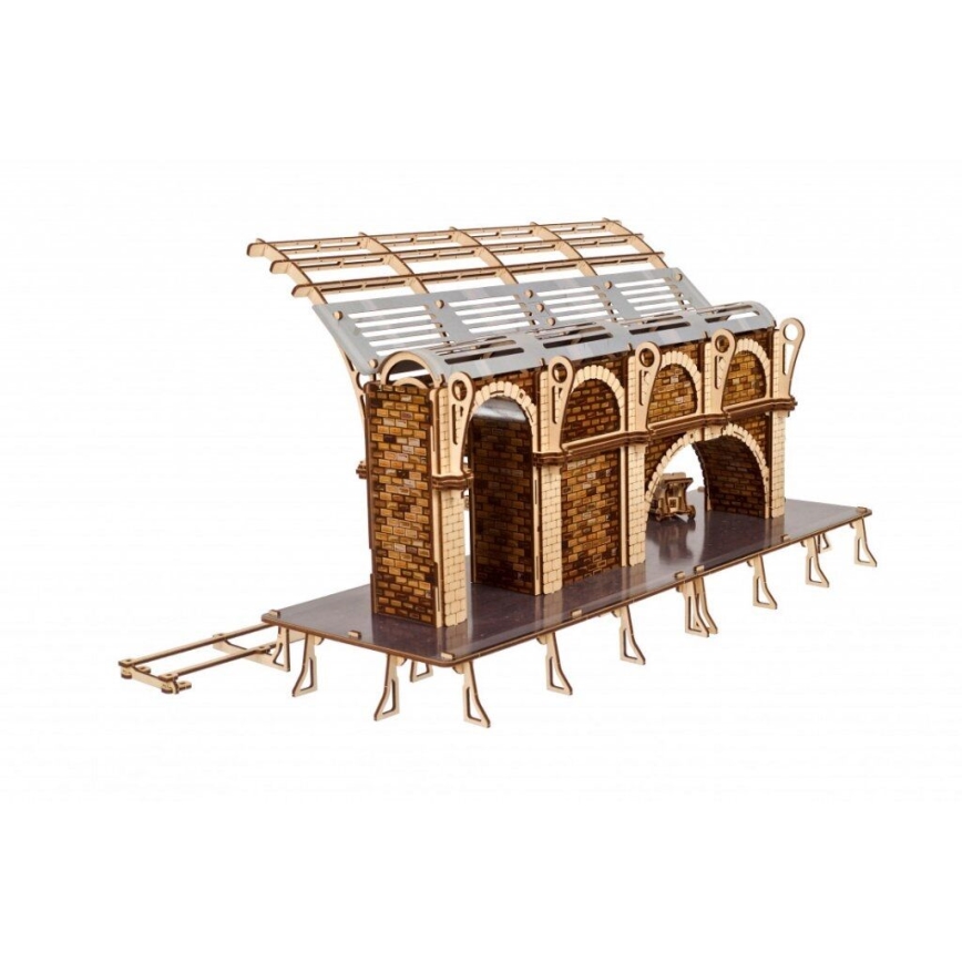 Ugears - 3D 3D-puslespil i træ Harry Potter togplatform
