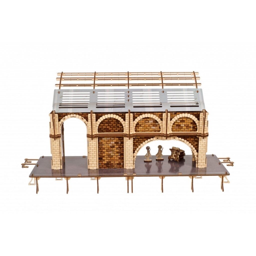 Ugears - 3D 3D-puslespil i træ Harry Potter togplatform