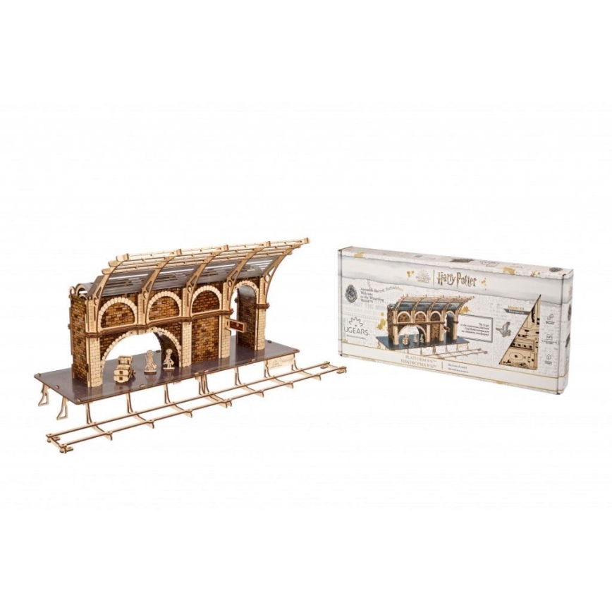 Ugears - 3D 3D-puslespil i træ Harry Potter togplatform
