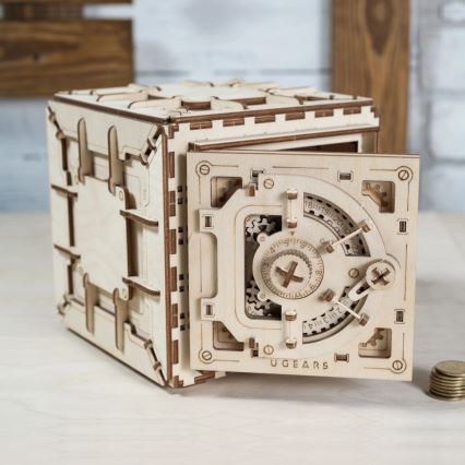 Ugears - 3D 3D-puslespil i træ Pengeskab