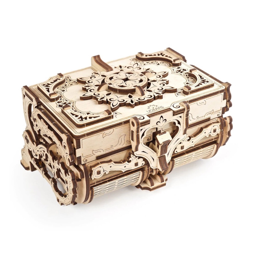 Ugears - 3D-puslespil i træ Antikt smykkeskrin