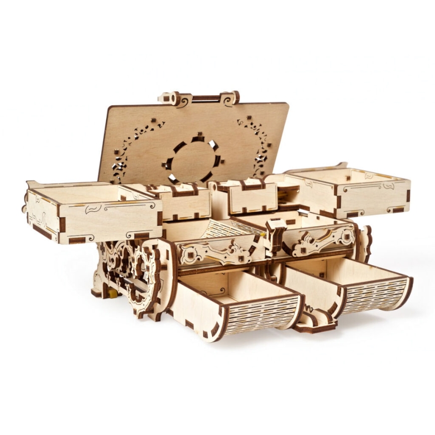 Ugears - 3D-puslespil i træ Antikt smykkeskrin