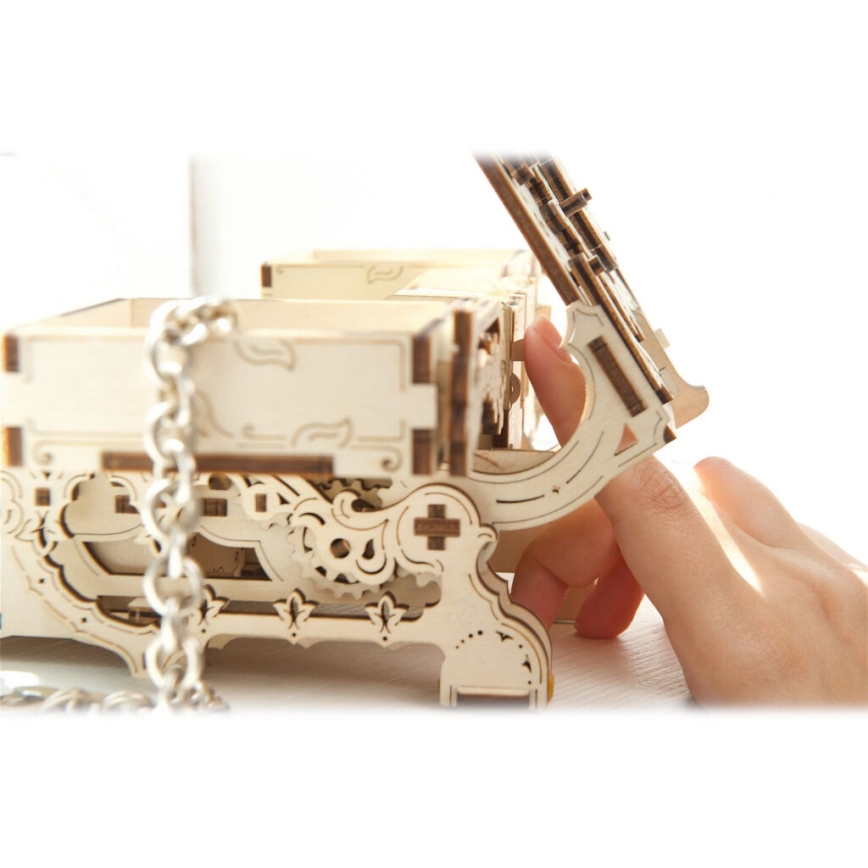 Ugears - 3D-puslespil i træ Antikt smykkeskrin