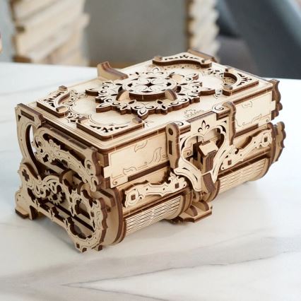 Ugears - 3D-puslespil i træ Antikt smykkeskrin