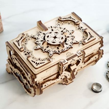 Ugears - 3D-puslespil i træ Antikt smykkeskrin