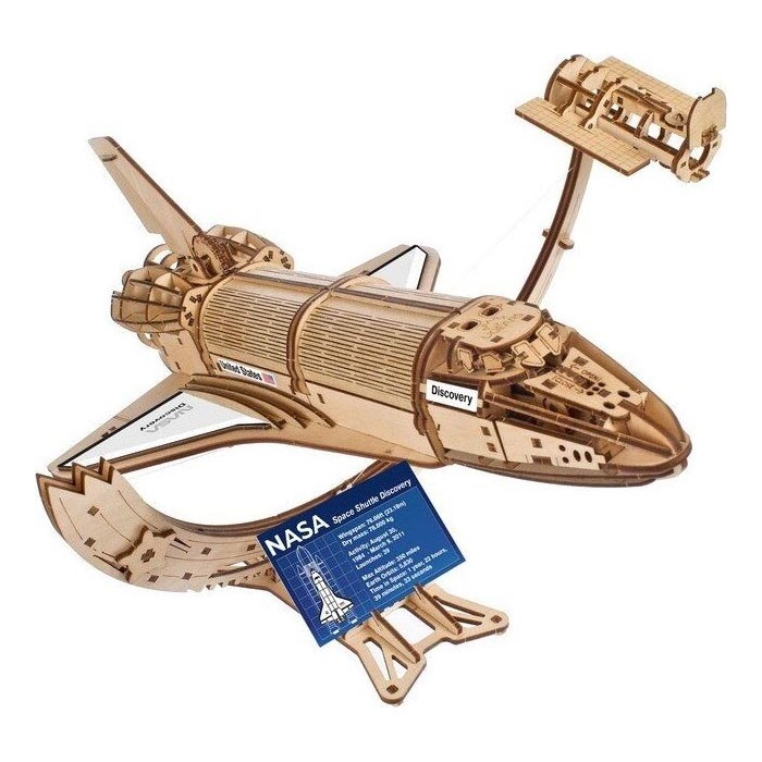 Ugears - 3D-puslespil i træ NASA-rumfærge
