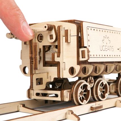 Ugears - 3D-puslespil i træ V-Express damplokomotiv