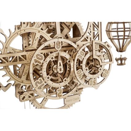 Ugears - 3D-puslespil i træ Vægur Aero