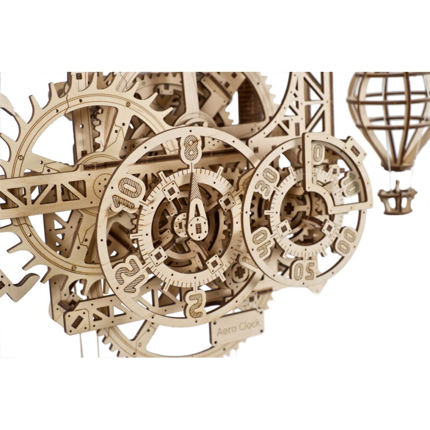 Ugears - 3D-puslespil i træ Vægur Aero