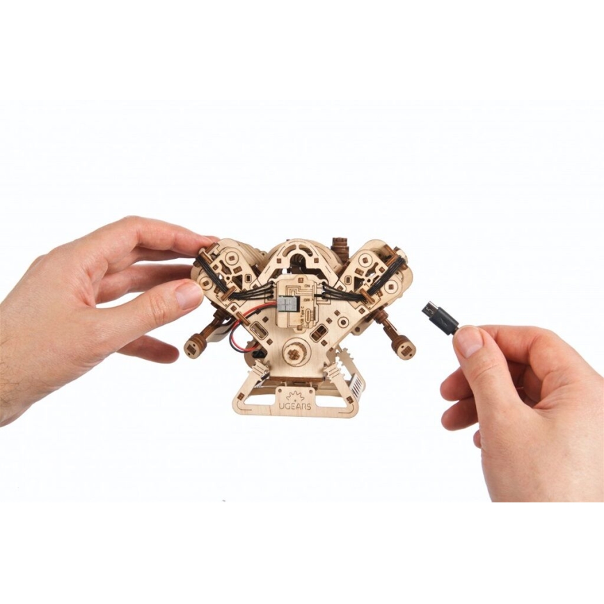 Ugears - 3D træmekanisk puslespil V8-motor