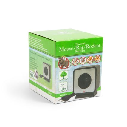 Ultralydsafskræmmer mod gnavere 1W/230V sort