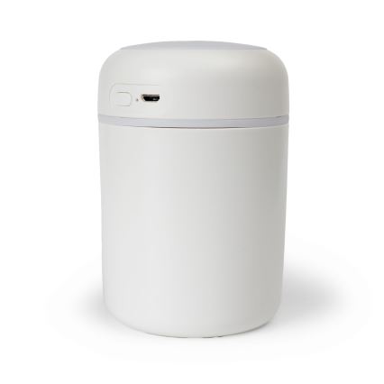 Ultrasonisk LED aroma-diffusor og luftfugter m. RGB-farver LED/2W 300 ml hvid