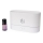Ultrasonisk LED aroma-diffusor og luftfugter m. RGB-farver og baggrundslys 180 ml hvid