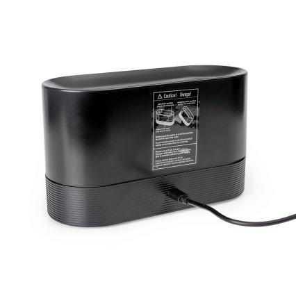 Ultrasonisk LED aroma-diffusor og luftfugter m. RGB-farver og baggrundslys 180 ml sort
