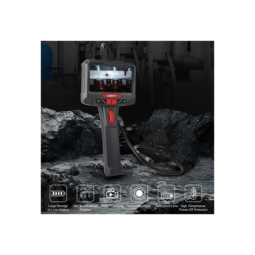 Uni-T UT663B - Inspektionskamera 3,7 V, 3000 mAh, IP67, 3 m
