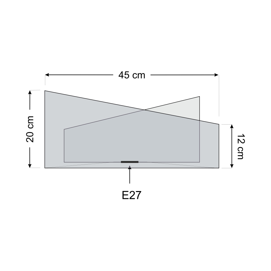 Universal lampeskærm GALAXY E27 Ø 45 cm grå/hvid/guld