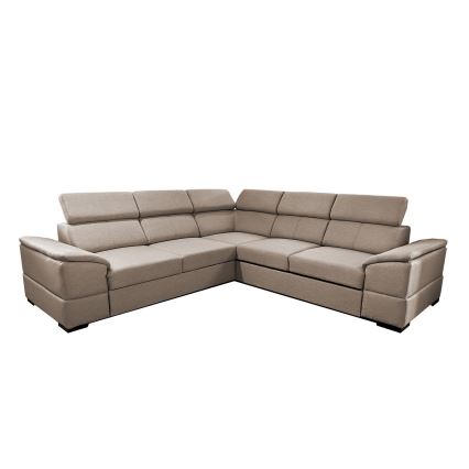 Universal hjørnesofa med sovefunktion og opbevaringsplads GRANADA beige