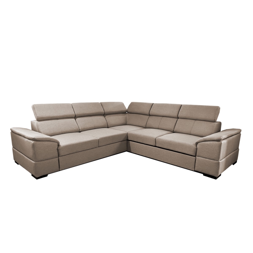 Universal hjørnesofa med sovefunktion og opbevaringsplads GRANADA beige