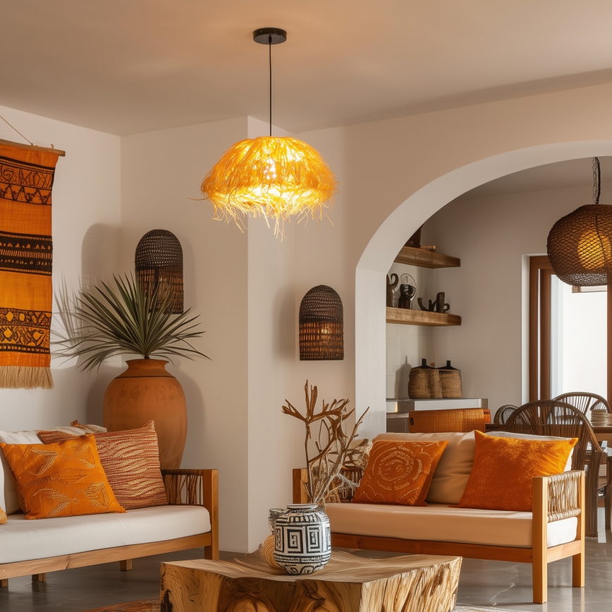 Universal lampeskærm KERIA Ø 40 cm brun