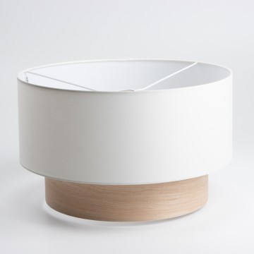 Universal lampeskærm KERIA, Ø 50 cm, hvid/brun