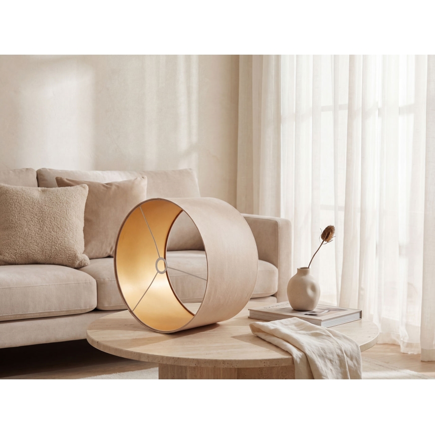 Universal lampeskærm STANDART E27 Ø 45 cm beige/guld