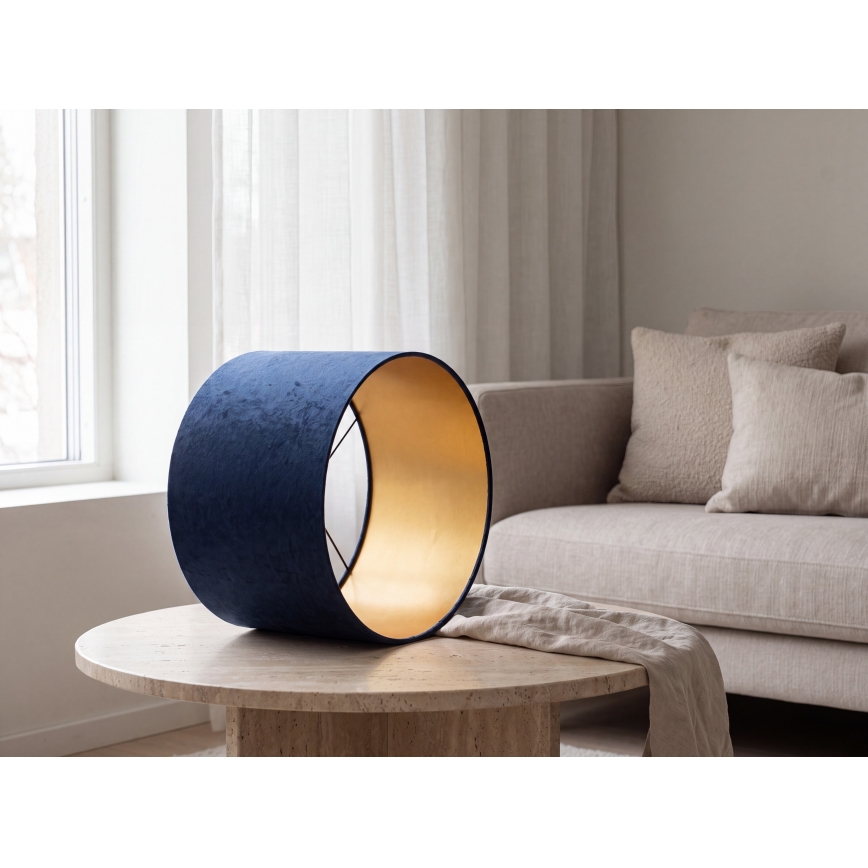 Universal lampeskærm STANDART E27 Ø 45 cm blå/guld