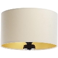Universal lampeskærm STANDART E27 Ø 45 cm creme/guld