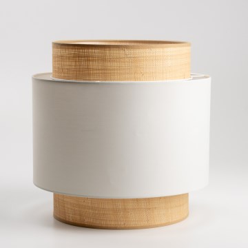 Universal lampskærm KERIA Ø 30 cm beige/hvid