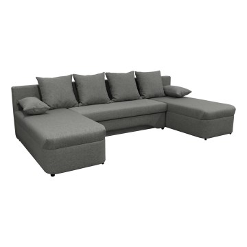 Universal sovesofa i U-form med opbevaringsplads ALMEIDA antracit