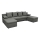 Universal sovesofa i U-form med opbevaringsplads ALMEIDA antracit