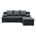 Universal sovesofa med opbevaringsplads i L-form ALMEIDA antracit