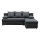 Universal sovesofa med opbevaringsplads i L-form ALMEIDA antracit