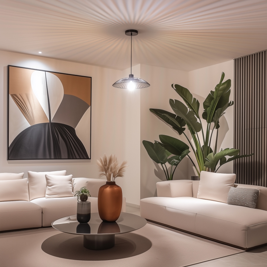 Universel lampeskærm CURITIBA, Ø 26 cm, sort