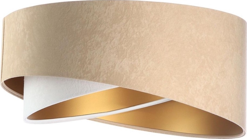 Universel lampeskærm GALAXY E27 diameter 45 cm beige/hvid/guldfarvet