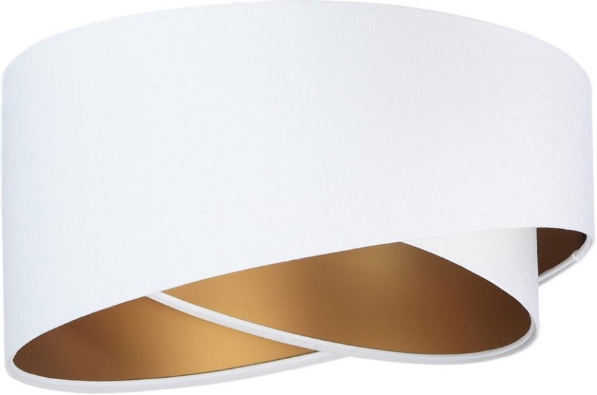 Universel lampeskærm GALAXY E27 diameter 45 cm hvid/guldfarvet