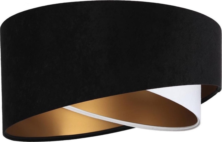 Universel lampeskærm GALAXY E27 diameter 45 cm sort/hvid/guldfarvet