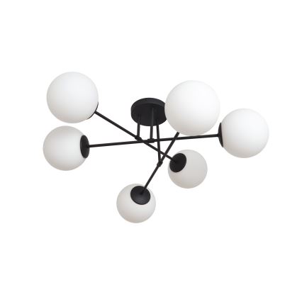 Universel lampeskærm glas MOON E27 diameter 16 cm hvid