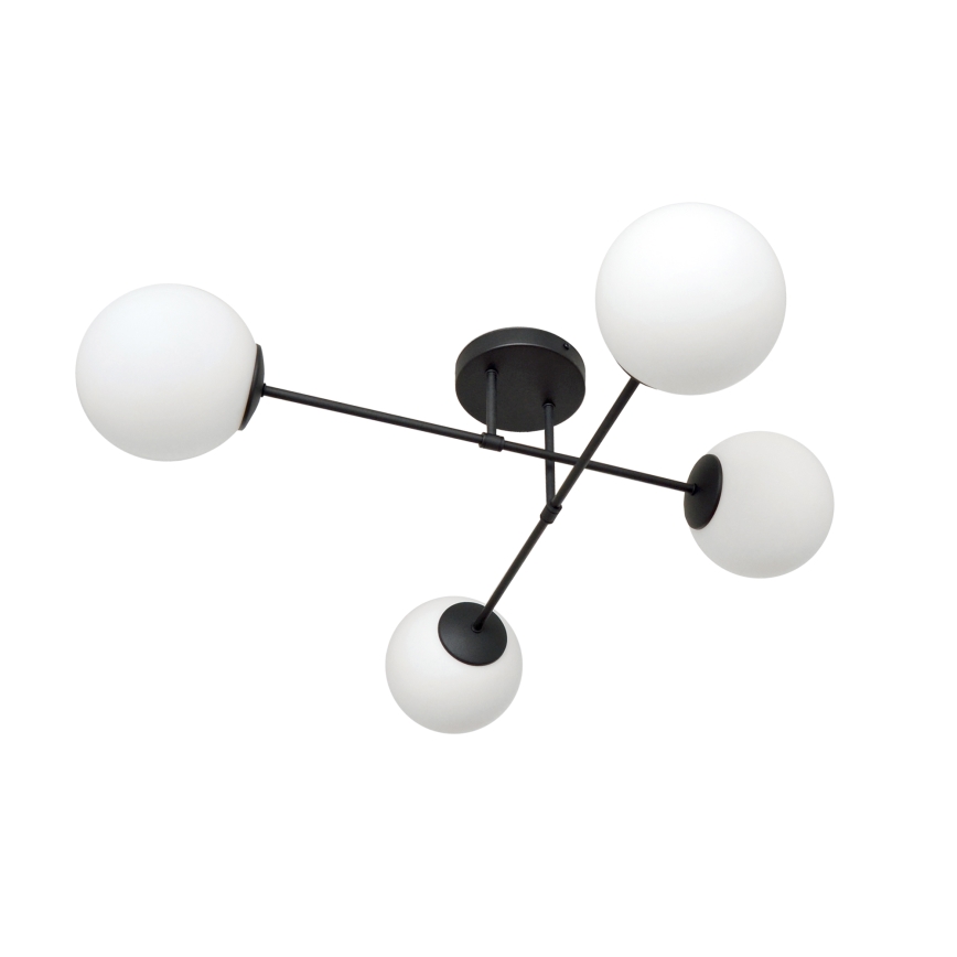 Universel lampeskærm glas MOON E27 diameter 16 cm hvid