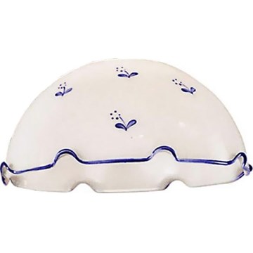Universel lampeskærm glas NONNA E27 diameter 20 cm hvid/blå