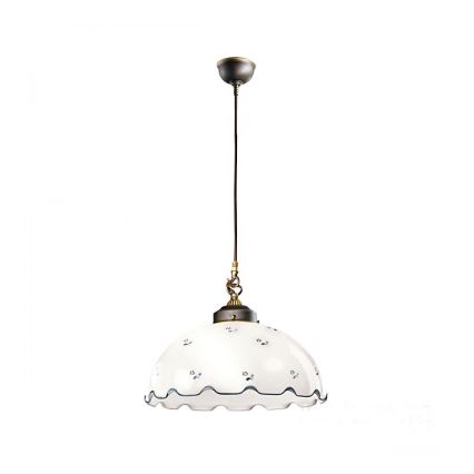 Universel lampeskærm glas NONNA E27 diameter 20 cm hvid/blå