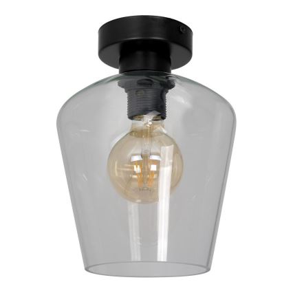 Universel lampeskærm glas SANTIAGO E27 diameter 18 cm transparent
