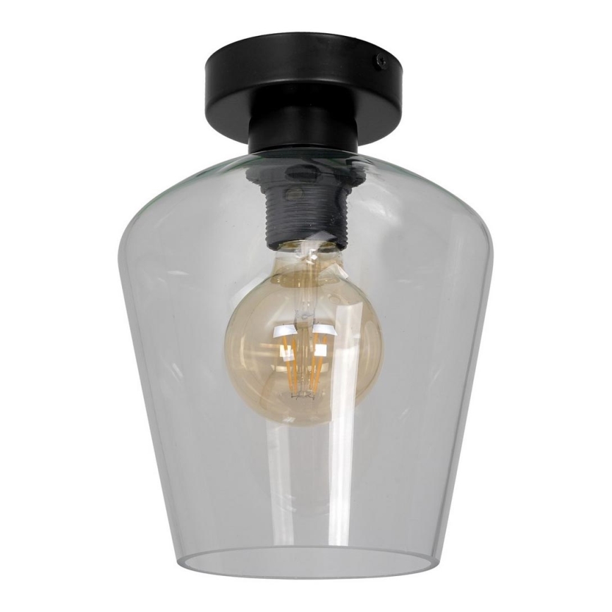 Universel lampeskærm glas SANTIAGO E27 diameter 18 cm transparent