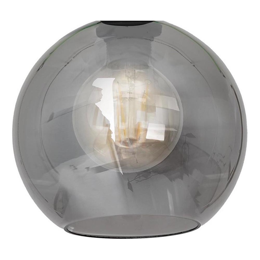 Universel lampeskærm glas SOFIA E27 diameter 20 cm grå